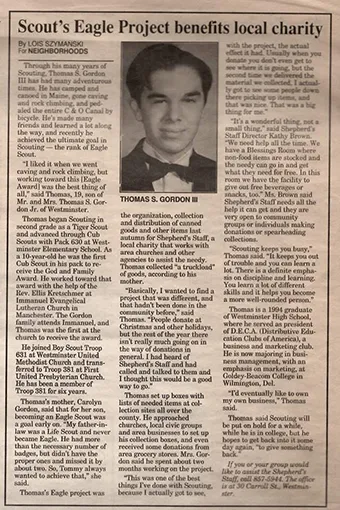 Tom Gordon Newspaper