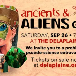 Ancients-and-Aliens-FB-Event - Carroll News | Carroll Publications | Carroll County, MD Promotional poster for the Ancients & Aliens Gala showing collage imagery and event details: date, time, venue at Delaplaine, and delaplaine.org.